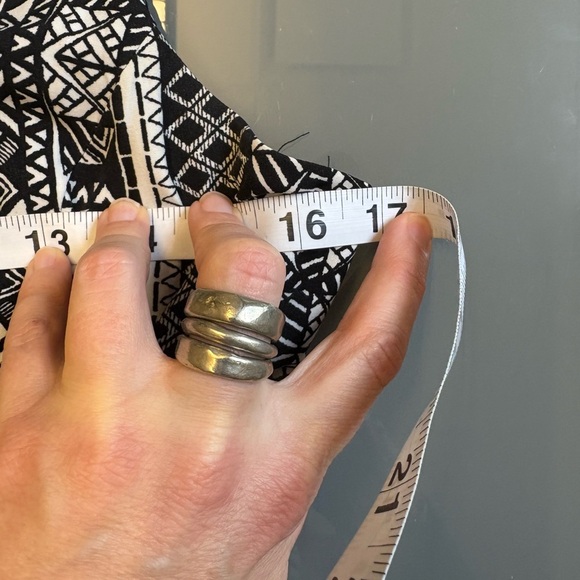 L.A. Hearts Black White Fit Flare Skater Mini Cutout back Dress size Medium - Picture 7 of 9